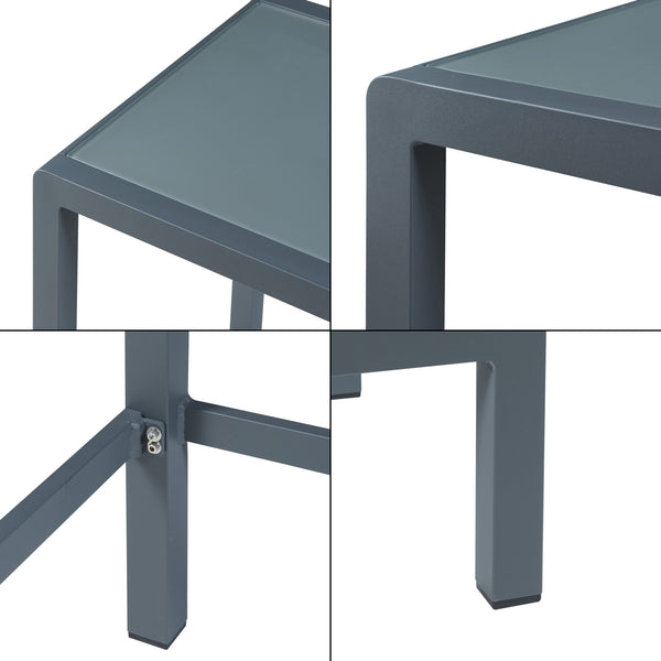 Outdoor-Bartisch Avise Aluminium Glas Anthrazit [casa.pro]