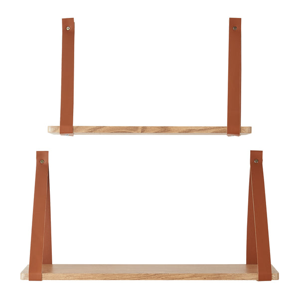 Wandregalset Utsira 48/60 x 20 x 30 cm 2-tlg. Eicheoptik/Braun [en.casa]