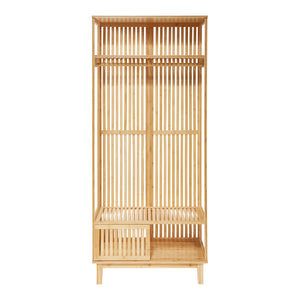 Garderobenständer Ypäjä 187x80x47 cm Bambus [en.casa]