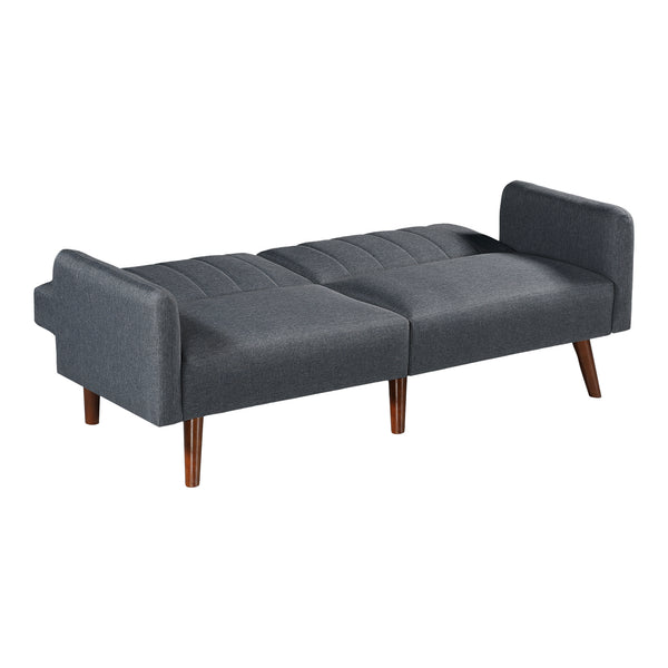Schlafsofa Malå mit Liegefunktion 175x70x72 cm Grau [en.casa]