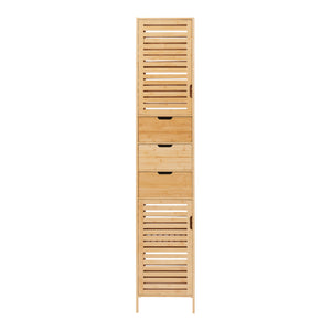 Hochschrank Boksereys 180x35x35 cm Bambus [en.casa]