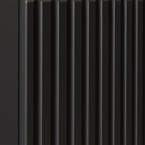 Hochschrank Skelbolu 140x30x25 cm Schwarz [en.casa]