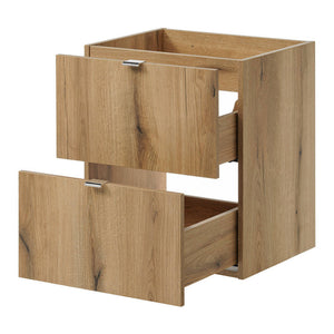 Waschtisch Skelbolu 50x57x39 cm LED-Spiegel Eicheoptik [en.casa]