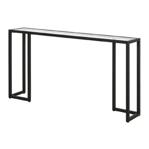 Konsolentisch Ouby mit Glasplatte 120x25x73 cm Schwarz [en.casa]