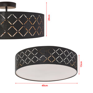 Deckenleuchte Bay Schwarz/Weiß [lux.pro]