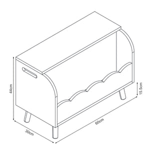 Spielzeugkiste Vestnes 60x30x44 cm Cotton Candy/Weiß [en.casa]