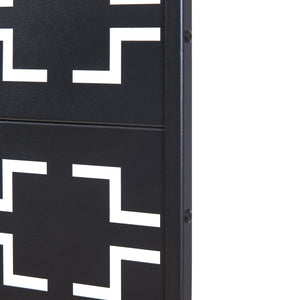 Indoor Trennwand Aaskis Stahl 200x100x50 cm Schwarz [casa.pro]