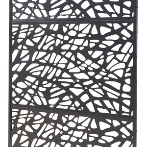 Indoor Trennwand Poskind Stahl 200x100x50 cm Schwarz [casa.pro]