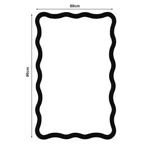 Wandspiegel Porloskid 90x60 cm Dunkelbraun [en.casa]