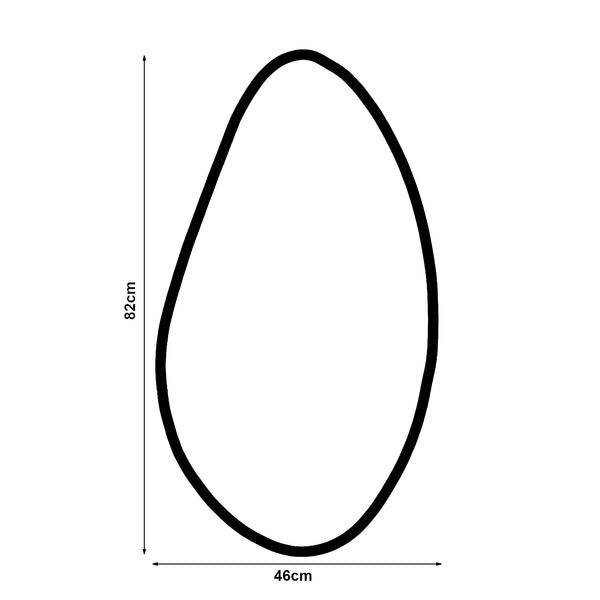 Wandspiegel Orland 82x46 cm Schwarz [en.casa]