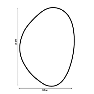 Wandspiegel Lardkapihond 75x53 cm Goldfarben [en.casa]