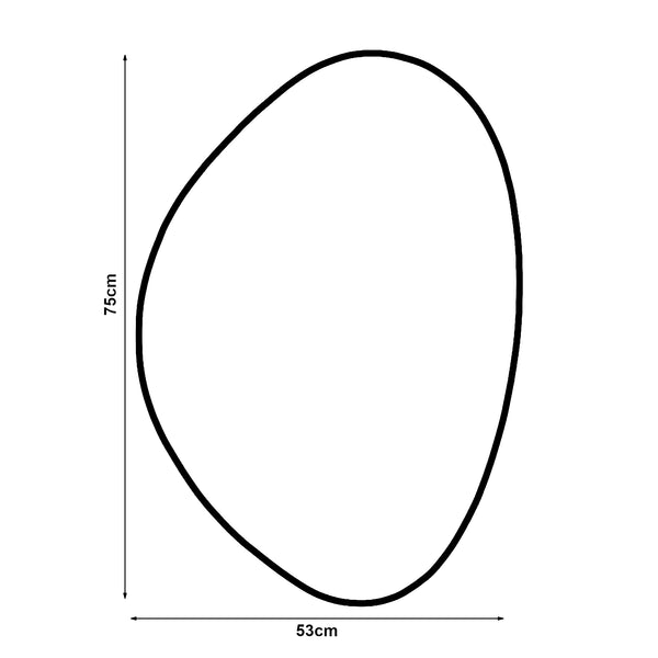 Wandspiegel Lardkapihond 75x53 cm Goldfarben [en.casa]