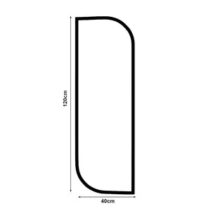 Wandspiegel Tarvindak 120x40 cm Schwarz [en.casa]