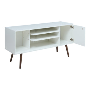 Fernsehschrank Vare 130x40x66 cm Weiß [en.casa]