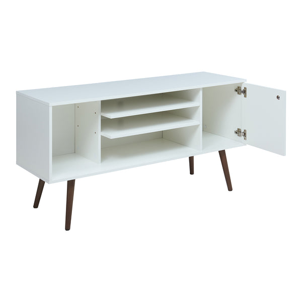 Fernsehschrank Vare 130x40x66 cm Weiß [en.casa]