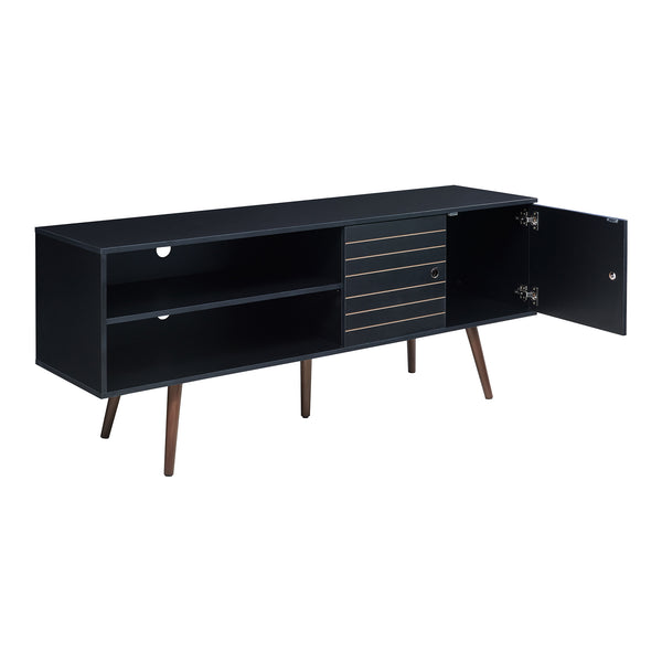 Fernsehschrank Vare 160x40x66 cm Schwarz [en.casa]