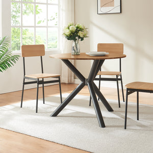 Tischgestell Viserinna Stahl 94,5x94,5x73 cm Schwarz [en.casa]