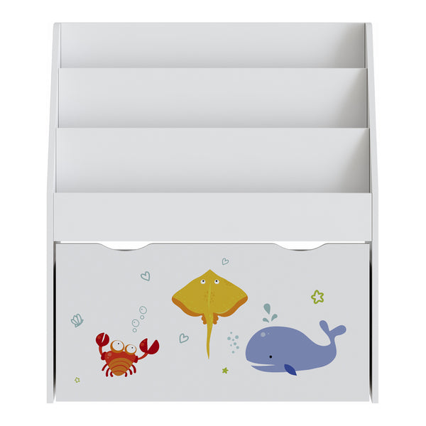 Kinderregal Aarnskona 70x63x30 cm Aqua Dream Motiv [en.casa]