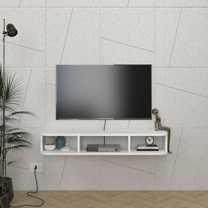 TV-Lowboard hängend Oundsvas 120x30x19 cm Weiß [en.casa]