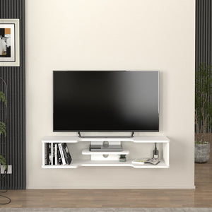 TV-Lowboard hängend Yrela 120x30x26 cm Weiß [en.casa]
