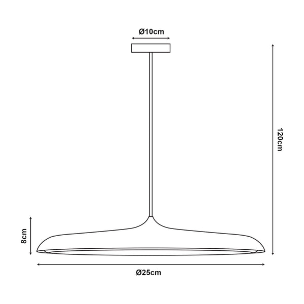 Hängeleuchte Oupilu mit integrierten LEDs Metall 120x25x25 cm Schwarz/Weiß [lux.pro]