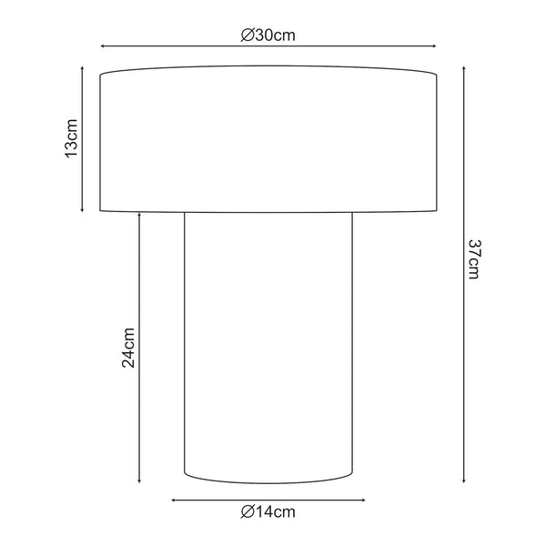Tischleuchte Kömn Metall 37x30x30 cm Braun [lux.pro]