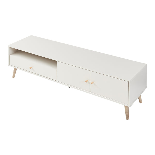 Fernsehschrank Hallevil 150x39x45 cm Weiß [en.casa]