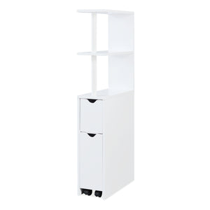 Nischenregal mit Rollauszug Fadeskimma 113x19x45 cm Weiß [en.casa]