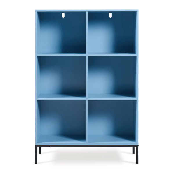 Bücherregal Colwyn 120x80x30 cm Blau [en.casa]