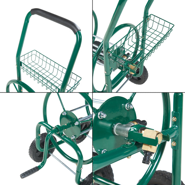 Metall Schlauchwagen für 3/4' Schlauch - bis zu 60m Schlauch - Schlauchtrommel Aufroller Gartenschlauch [pro.tec]