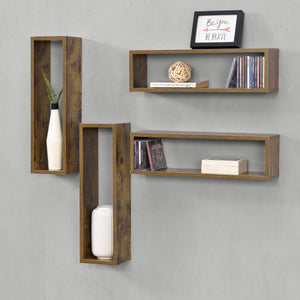 Wandregal Fagernes 59x15x17cm 4er Set versch. Farben en.casa