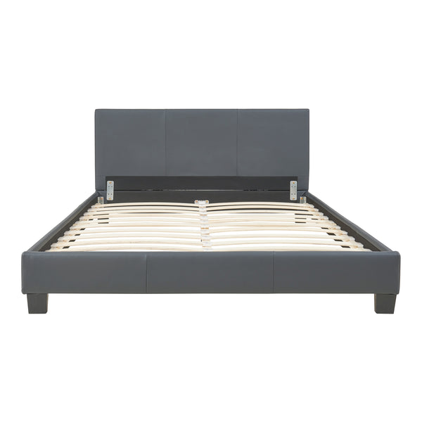 Kunstlederbett Albacete 140x200 cm Dunkelgrau Corium