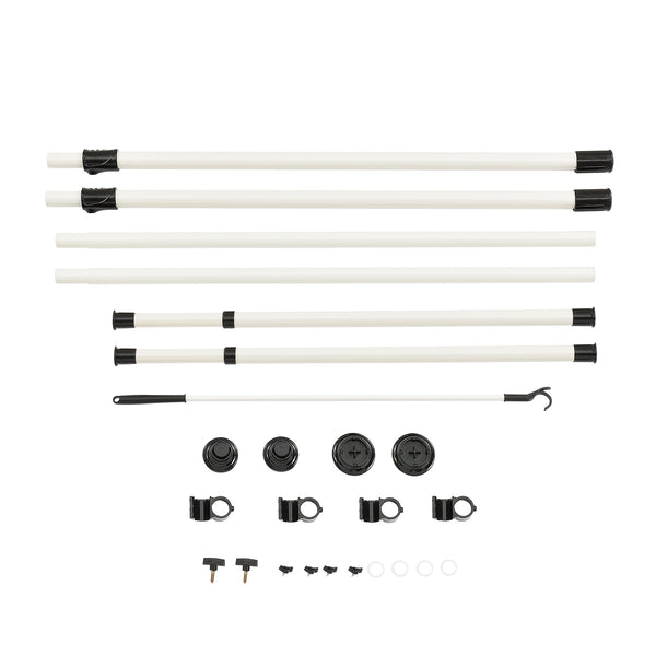 Teleskopgarderobe Kemi Weiß [en.casa]