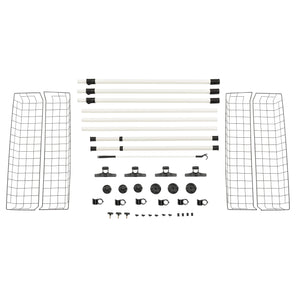 Teleskopgarderobe Kemi mit 3 Garderobenstangen [en.casa]