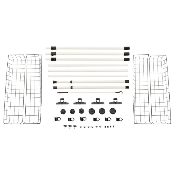 Teleskopgarderobe Kemi mit 3 Garderobenstangen [en.casa]