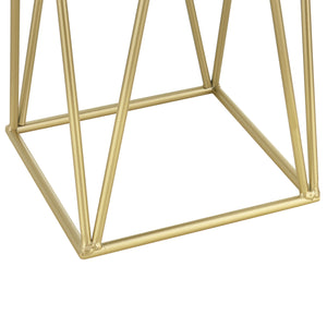 Pflanzenständer Lennik 2er-Set Metall Schwarz Messingfarben [en.casa]