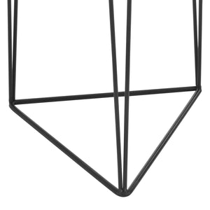 2er-Set Pflanzständer Roosdaal aus Metall Schwarz Messingfarben en.casa