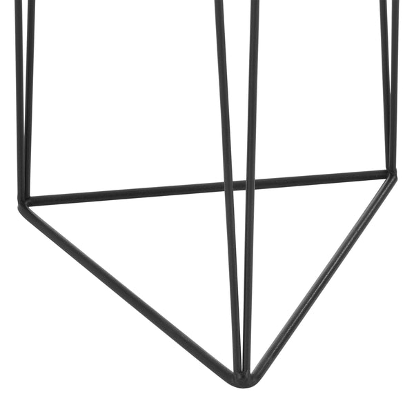 2er-Set Pflanzständer Roosdaal aus Metall Schwarz Messingfarben en.casa