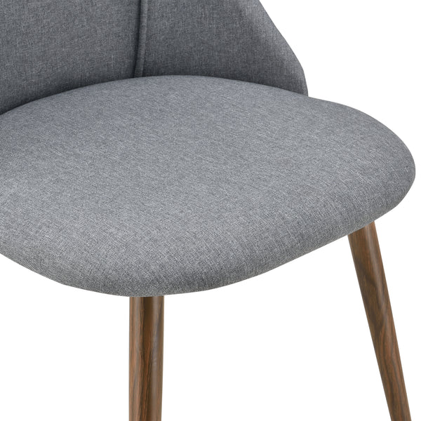 Esszimmerstuhl Danzig 2er Set Dunkelgrau/Holzfarben en.casa