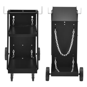 Schweißwagen für Schweißgeräte mit 3 Ablagefächern und Gasflaschenbehälter pro.tec