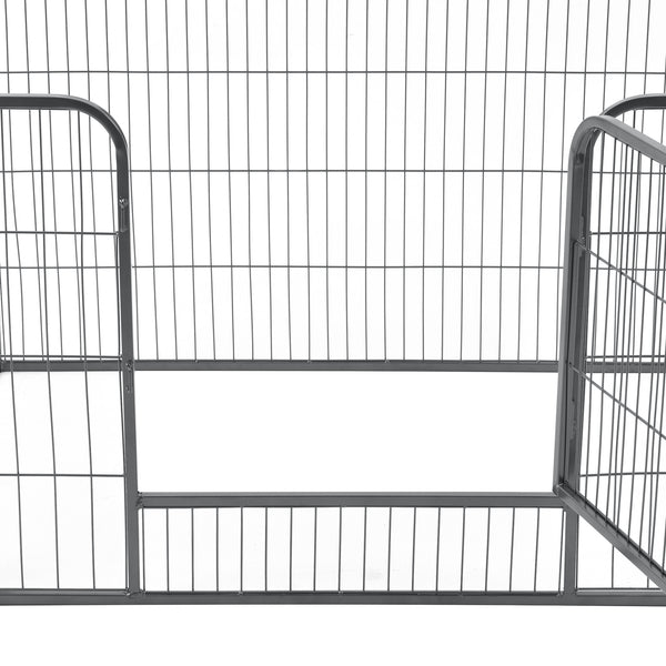 Welpenauslauf 125x85x70 cm Stahl Silber pro.tec