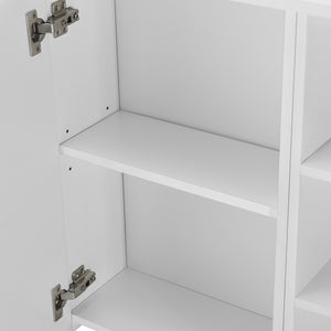 Badezimmerschrank Harstad 64x80x20 cm Weiß [en.casa]