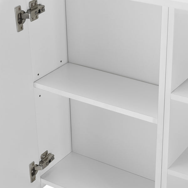 Badezimmerschrank Harstad 64x80x20 cm Weiß [en.casa]