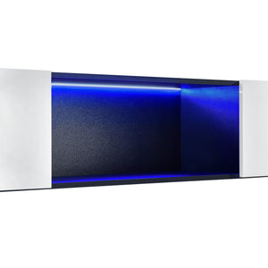 Hängeboard Thabong 150x30x30 cm mit LED Beleuchtung Schwarz/Weiß en.casa