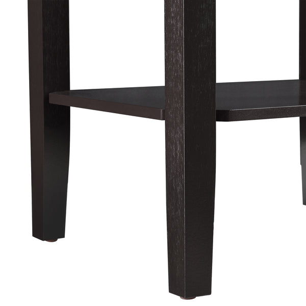 Beistelltisch Thun 74x38x30 cm MDF Kaffeefarben en.casa