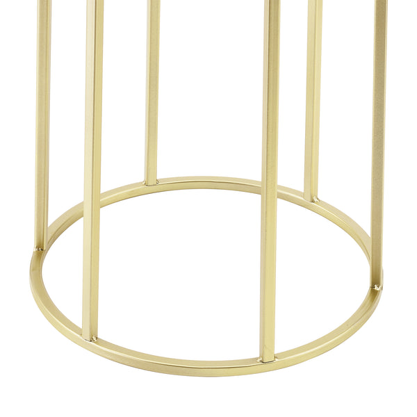 Blumentopf Ständer Macon 2-tlg. Schwarz-Goldfarben en.casa