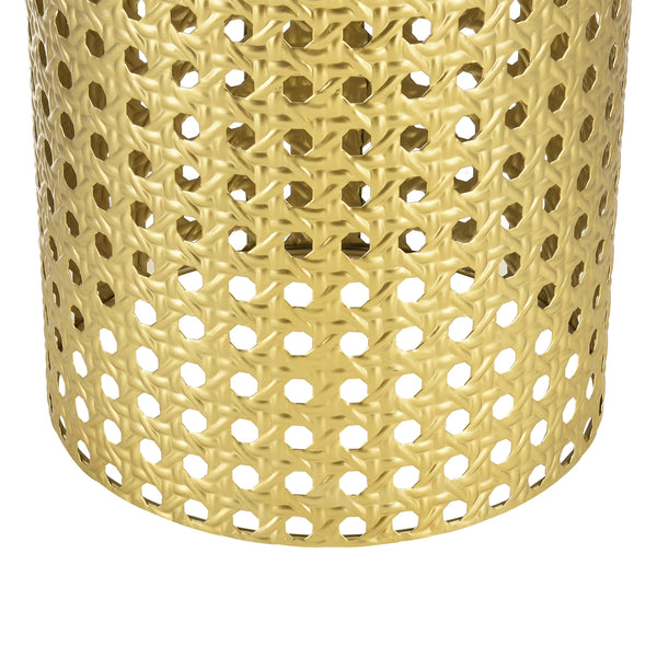 Beistelltisch Theux 2er Set Schwarz/Goldfarben en.casa