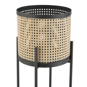 Blumenständer Colfontaine 2er Set Schwarz Sandfarben en.casa