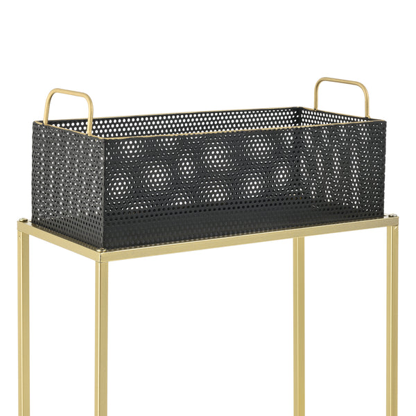 Pflanzständer Jurbise 2er Set Messingfarben/Schwarz en.casa