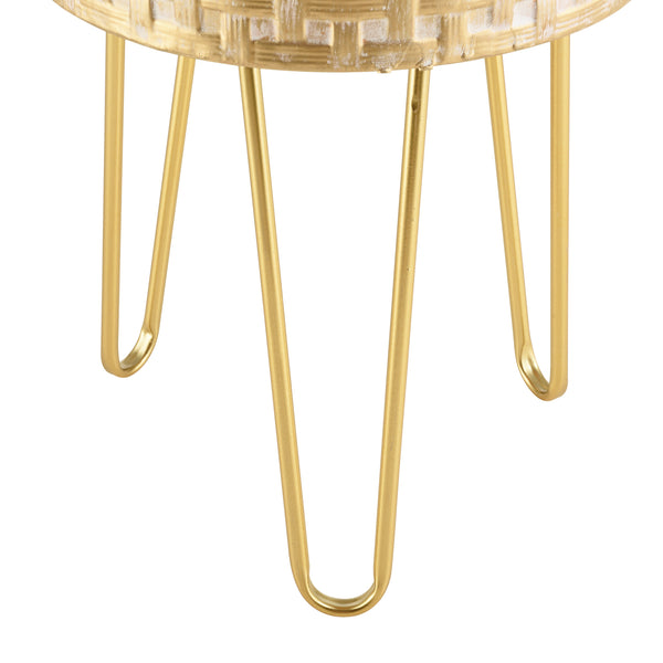 Blumenständer Kalmthout 3er Set Messingfarben en.casa